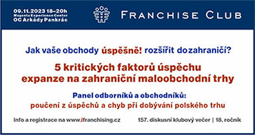 157. diskusní večer Franchise Clubu